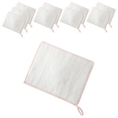 Gamdongddeul 掛環式廚房彩色滾邊竹纖維抹布 隨機出貨, 10個