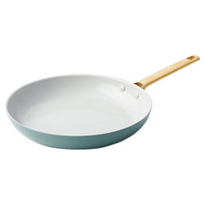 GREEN PAN PADOVA 電磁爐適用鑽石陶瓷塗層不沾平煎鍋 湖水綠, 1個, 28cm