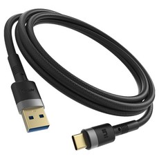 ARTMU Flex USB 3.2 gen1 Type-C 高速充電線, 1個, 黑色, 30cm