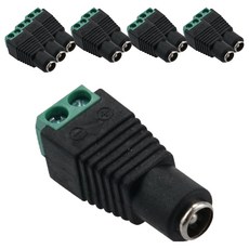 컴스 DC 터미널 외경 5.5 내경 2.1 F 2Pin 변환 젠더 10p, 1개, CP034