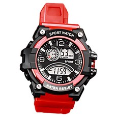 Soyo 商會鬧鐘防水潮流運動手錶, 紅色, 1個