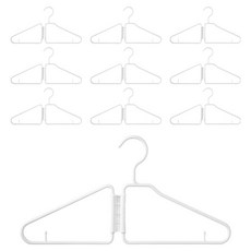Life GONGyOU 旅行用便攜式折疊衣架, 白色, 10個