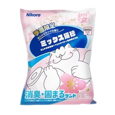 Nikoro 妮可露 混和貓砂 櫻花季節限定版, 1個, 2.5kg, 櫻花