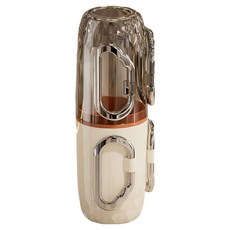 SUNORO 攜帶式透視牙膏牙刷收納盒, 奶油黑, 1個