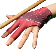 KOVIRA 簡便撞球手套 左手用, 1個, 紅色