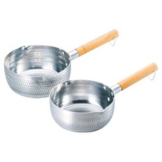 FREIZ 和平 雪平雙鍋 2件組, 1套, 銀色 + 手柄褐色, 雪平鍋 16cm + 18cm