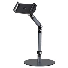 디센느 탁상용 태블릿 휴대폰 거치대 패드 탭 스탠드 책상 침대 걸이, 블랙 티타늄, 1개, DSTSD1