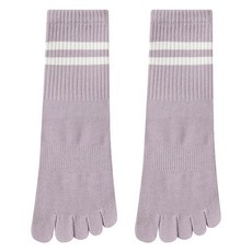 Sel-living 健身瑜珈皮拉提斯防滑中筒五指襪