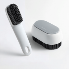 Real Picky 家用多功能衣物鞋子洗滌清潔刷 2件組, 灰色, 1套