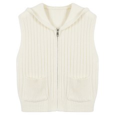 ab.plus 女款口袋羅紋拉鍊針織背心 LSZ4MV31