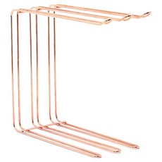 hanauta 不鏽鋼三桿抹布架, 1個, 玫瑰金