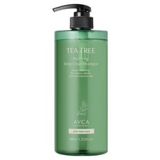 AVCA 茶樹淨化頭皮深層清潔緩解掉髮症狀洗髮精, 1個, 800ml