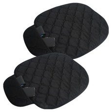 CARSSOK 口袋絎縫汽車座椅, 2個, 黑色