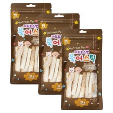 마도로스펫 반려동물 동결건조 간식 스틱, 북어, 15g, 3개