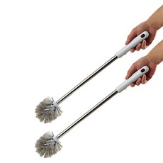 Maket Gamseong Clean & 圓形不鏽鋼馬桶刷, 2個, 白色