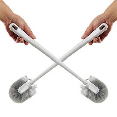 Maket Gamseong Clean & 半圓形馬桶刷, 2個, 白色