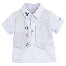 chicco 單車之旅 假背心有領短袖上衣 33653