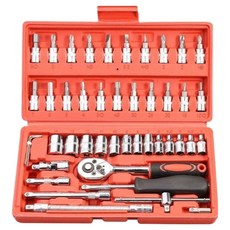 디케이켈슨 복스알 콤비네이션 스패너 소켓렌치 수공구 세트 레드, 1개