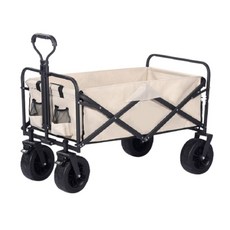 HOME GYM CLUB 居家健身 兩用摺疊手推車 越野黑輪帶煞車 8吋, 卡其色, 1個