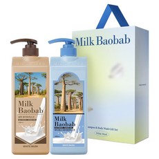 밀크바오밥 샴푸 + 바디워시 선물 세트 화이트머스크, 1세트