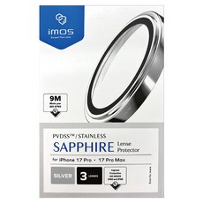 imos 藍寶石鏡頭保護鏡 不鏽鋼材質 銀色 3顆, 1套