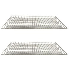 HomeMax 304不鏽鋼防落烤肉網 48 x 30 x 1.5cm, 2個, 銀色