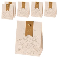 微笑的迷你包裝袋, 6個, 奶油白 + 標籤