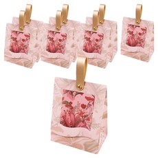 微笑迷你包裝袋, 8個, 粉紅玫瑰 + 皮革