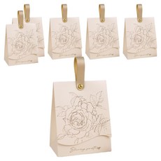 微笑的迷你包裝袋, 6個, 開放式奶油白 + 皮革