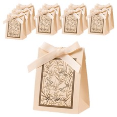 微笑的回禮包裝, 香檳色 + 米色緞帶, 12個