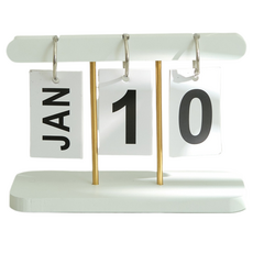 Branding Select 辦公桌裝飾日曆, 白色