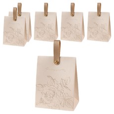 微笑的迷你包裝袋, 6個, 奶油白 + 皮革