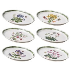 PORTmeIRION 波特玫琳恩 Botanic Garden 大淺盤套組, 1套, 6 件組大淺盤, 多色