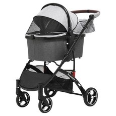 PICCOLOCANE 寵物Carino3手推車, 1個, 麻灰色