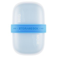 食品級材質便攜式一日型迷你四格藥盒 冰湖藍, 1個
