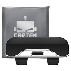 카템 차량용 원터치 썬바이저 선글라스 안경 클립 수납함 CT116, 블랙, 1개