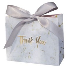 미소로운 결혼식 답례품 땡큐 쇼핑백, 실버리본, 5개