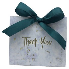 微笑的婚禮答禮品謝謝購物袋, 綠色緞帶, 5個