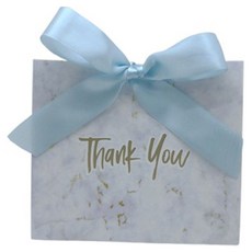 微笑的婚禮答禮品謝謝購物袋, 藍色緞帶, 10個