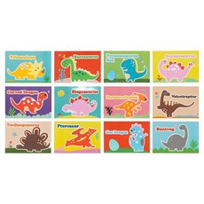 minhwashop EVA 貼紙遊戲 恐龍 12入套組 I250029B, 1套, 混合色