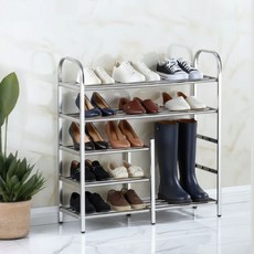 Soso House 組裝式不鏽鋼鞋櫃, 銀色, 5層