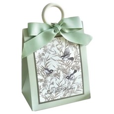 微笑的回禮包裝, 抹茶綠 + 綠色緞帶 + 木環, 10個