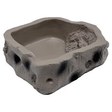 노모이펫 파충류 양서류 레진 먹이접시 그레이락 슬로프 8.2 x 8 x 2.5 cm NS-83, 혼합색상, 1개