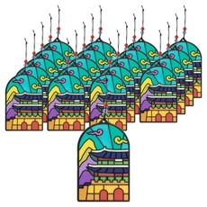 minhwashop 片狀貼紙 捕光窗貼 裝飾 景福宮 S250038D, 混合色, 20個