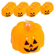 minhwashop 萬聖節LED南瓜蠟燭 I250013B, 12個, 混合顏色