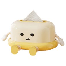 미소로운 각티슈 케이스, 앉아있는 튜브 티슈케이스 크림 옐로우