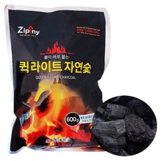 지피니 퀵라이트 자연숯, 600g, 1개