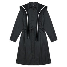 SI FASHION 女款字母印花披肩連身裙 SLOAI2510, 黑色