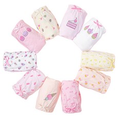 BASE AlPHA ESSENTIAlS 甜點系列 女童款純棉無螢光三角內褲10件組