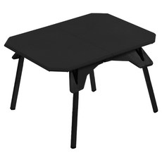 순잠 2in1 멀티기능 높이조절 캠핑 폴딩 테이블, 블랙